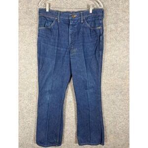 Maverick Jeans Mens 36x30 Blue Denim Vintage Western Cowboy Boot Cut Pants